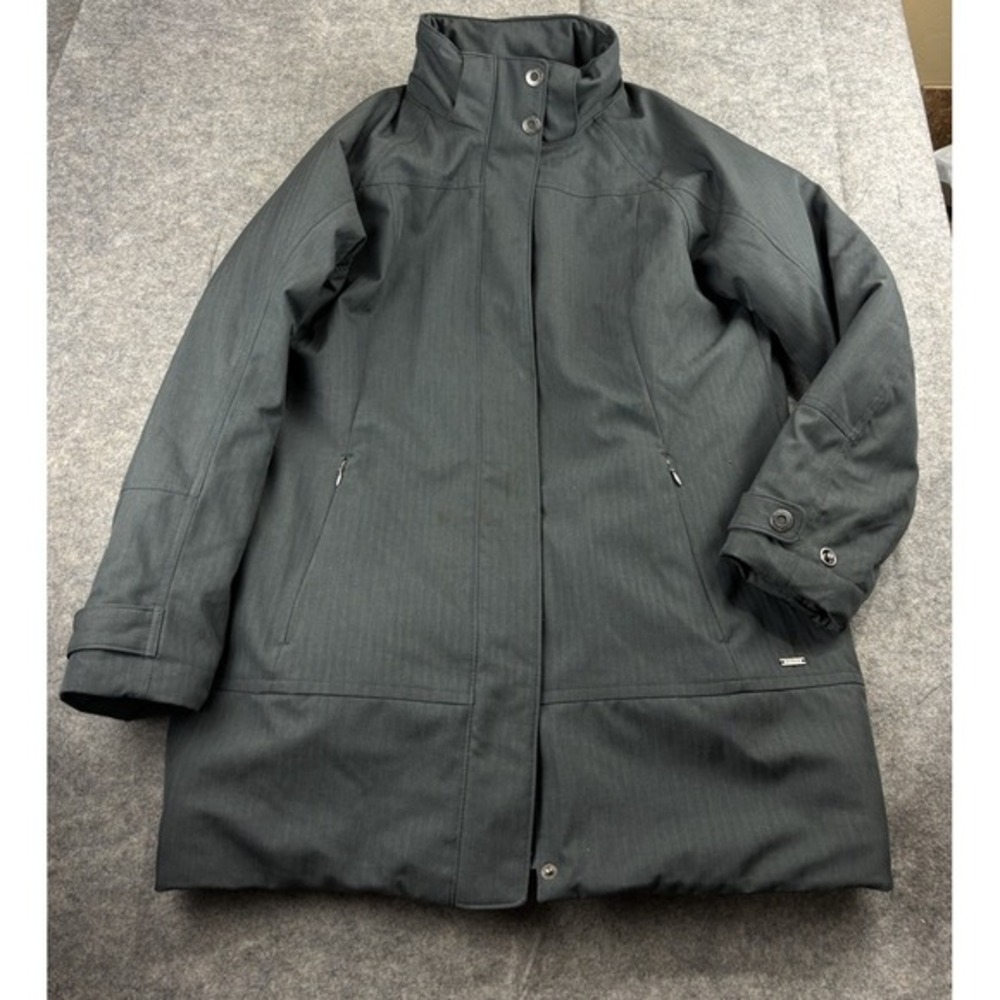 Prana Petunia Snowboard Ski Puffer Jacket Coat Gray Lined Womens XL SEE